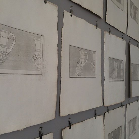 Artwork Hung with Clips