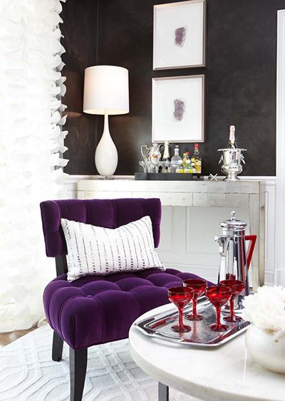 black venetian plaster walls