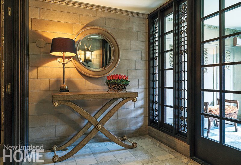 Classic Back Bay townhouse entry hall
