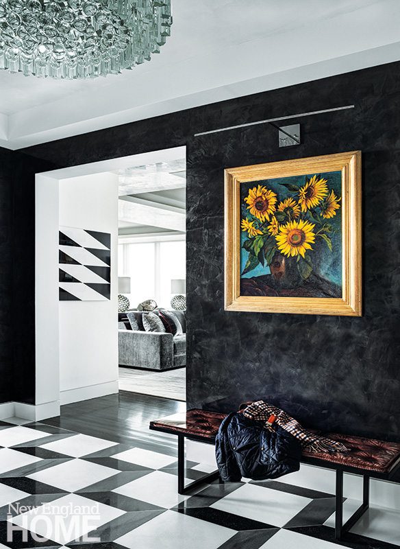 Contemporary Boston apartment entry way