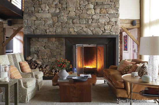 Stone Fireplace