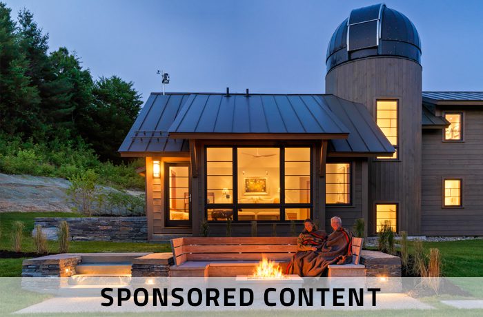 Five Essential Elements for a Home that Nurtures the Spirit: Mountain Modern lit up at night