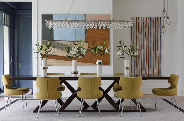 modern riverside home dining room