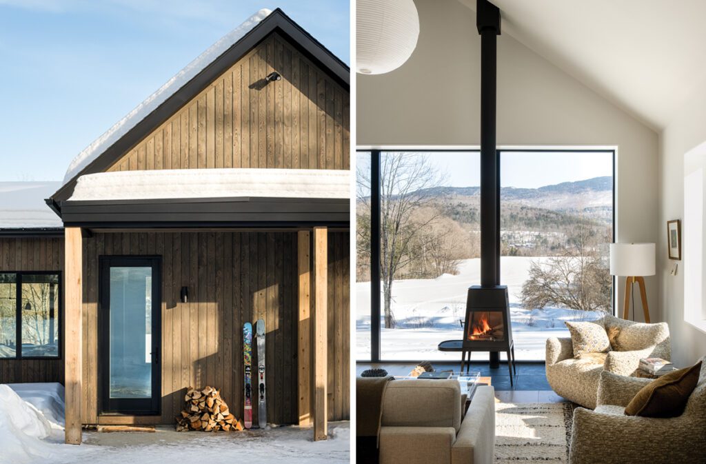 Two images from a contemporary Vermont home